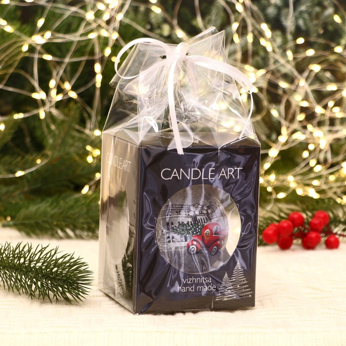 Ёлочный шар d-8 см Ёлочный шар d-8 см "Зимний город" ручная роспись