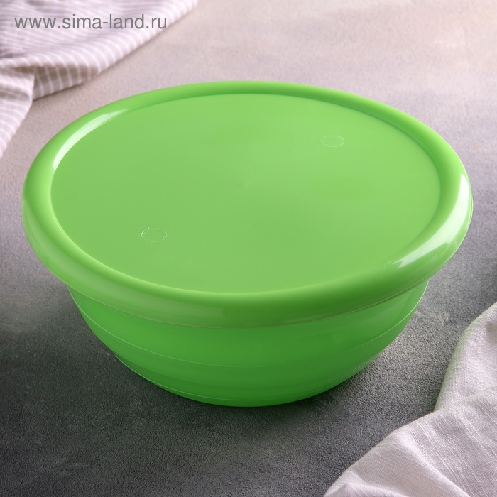 Миска с крышкой, 2,1 л, цвет МИКС Миска с крышкой, 2,1 л, цвет МИКС