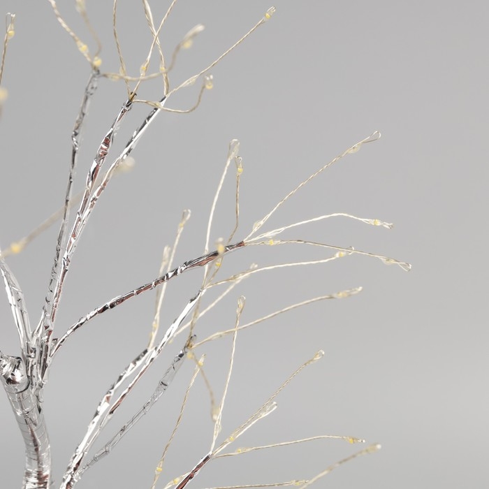 Светодиодный куст «Ива» 45 см, 108 LED, постоянное свечение, батарейки ААх3 (не в комплекте), USB, свечение тёплое белое Светодиодный куст «Ива» 45 см, 108 LED, постоянное свечение, батарейки ААх3 (не в комплекте), USB, свечение тёплое белое