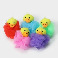 Мочалка детская с мягкой игрушкой Доляна &laquo;Зверята&raquo;, 20 гр, игрушка и цвет МИКС