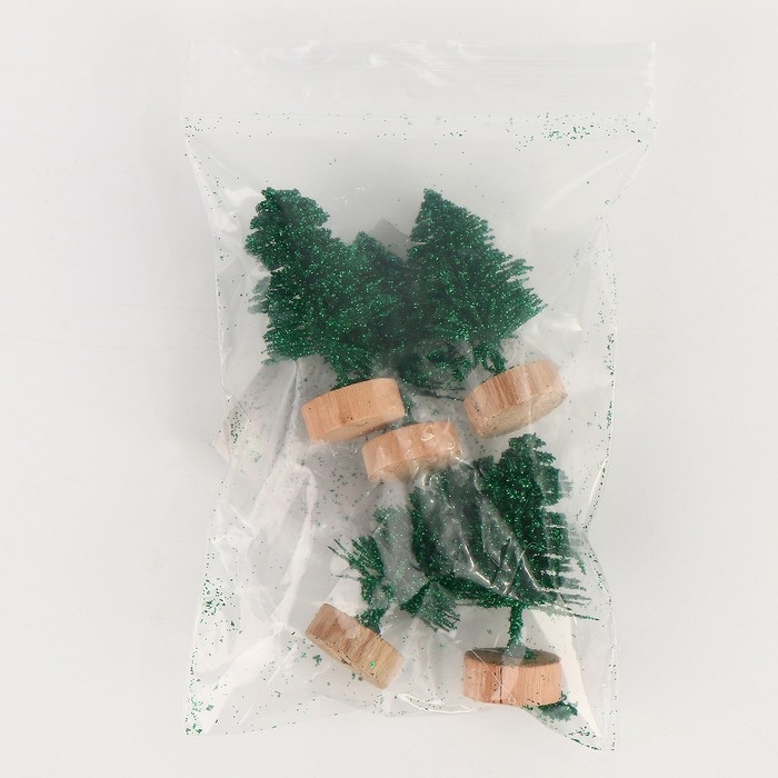 Новый год! Миниатюра кукольная &laquo;Ёлочка&raquo;, набор 5 шт., размер 1 шт. &mdash; 4,5 &times; 2 &times; 2 см