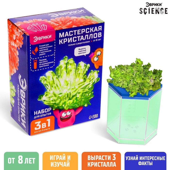 Набор для опытов &laquo;Мастерская кристаллов&raquo;