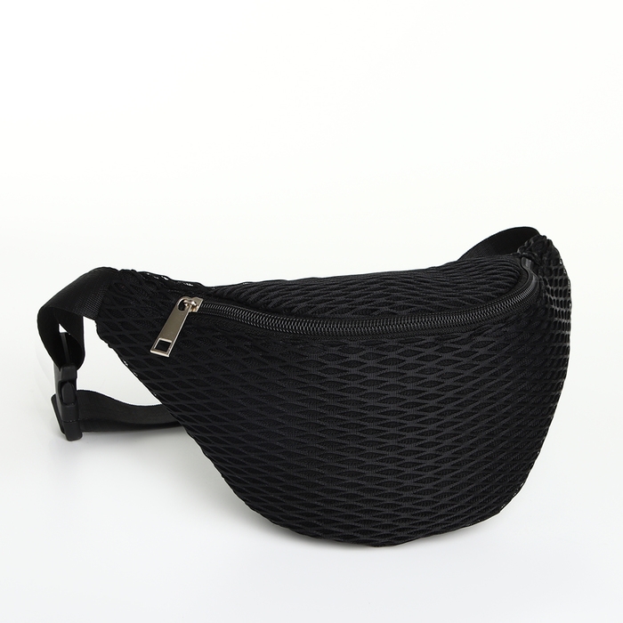 Поясная сумка на молнии, цвет чёрный Поясная сумка на молнии, цвет чёрный