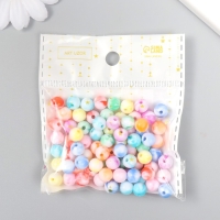 Бусины для творчества пластик "Разводы краски" цветные набор 20 гр 0,8х0,8х0,8 см Бусины для творчества пластик "Разводы краски" цветные набор 20 гр 0,8х0,8х0,8 см