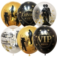 Шар латексный 12" &laquo;VIP Party&raquo; ассорти, набор 25 шт., МИКС