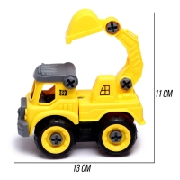 Конструктор винтовой &laquo;Машина с ковшом&raquo;, с отвёрткой, 26 деталей