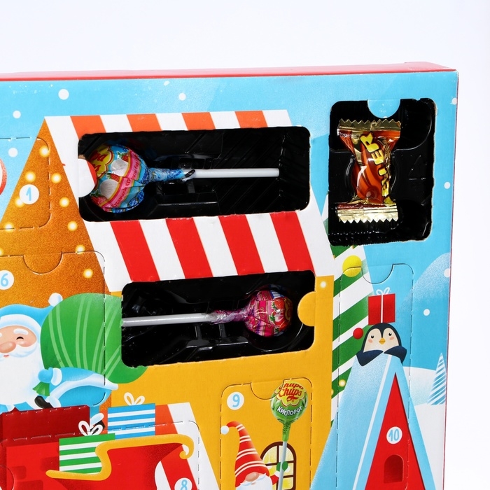 Новогодний Адвент Календарь Chupa Chups, Fruittella и Meller, 224 г