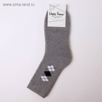 Носки мужские махровые, цвет серый, размер 27-29