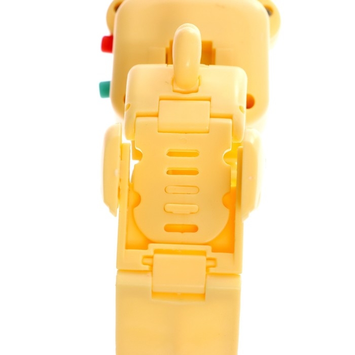 Часы &laquo;Весёлые зверята: Собачка&raquo;, цвет жёлтый