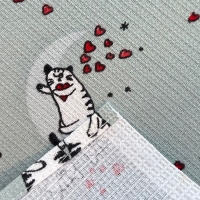 Полотенце вафельное Котята серые 45х60см, 150г/м, хл100% Полотенце вафельное Котята серые 45х60см, 150г/м, хл100%