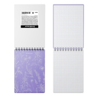 Блокнот на спирали А6, 80 листов, клетка , ErichKrause "Lavender", пластиковая обложка шелкография, блок офсет белизна 100% Блокнот на спирали А6, 80 листов, клетка , ErichKrause "Lavender", пластиковая обложка шелкография, блок офсет белизна 100%