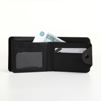 Кошелёк на кнопке, цвет чёрный