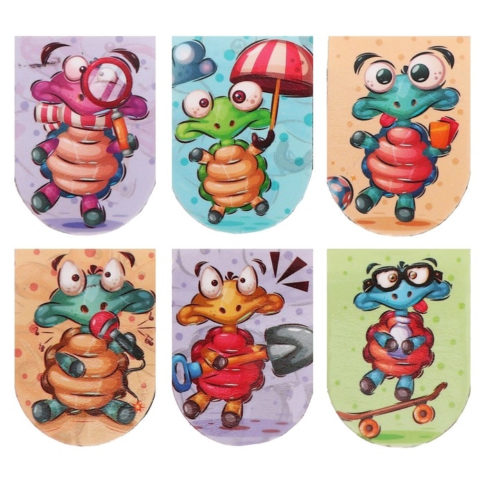 Магнитные закладки 6 штук Магнитные закладки 6 штук "Черепашки, но не ниндзя"