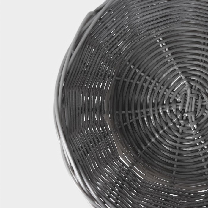 Корзинка для подачи Доляна &laquo;Плуг&raquo;, 20&times;20&times;6 см, цвет серый