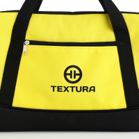 Сумка спортивная, TEXTURA, средний размер, цвет чёрный/лимон Сумка спортивная, TEXTURA, средний размер, цвет чёрный/лимон