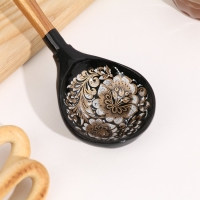 Ложка полубаская с росписью, золото 19&times;6 см, микс