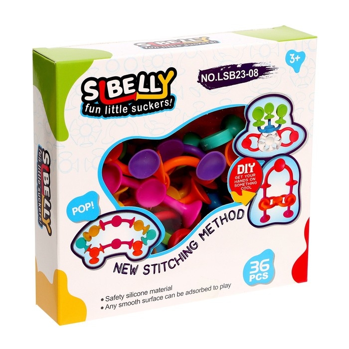 Конструктор &laquo;Забавные присоски&raquo;, 36 деталей