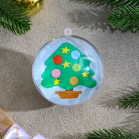 Ёлочное украшение под раскраску &laquo;Ёлочка&raquo; размер: 8 см; 2 шт., кисть