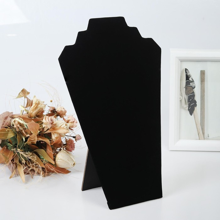 Бюст для украшений, 21×11×31 см, h=31 см, цвет чёрный Бюст для украшений, 21×11×31 см, h=31 см, цвет чёрный