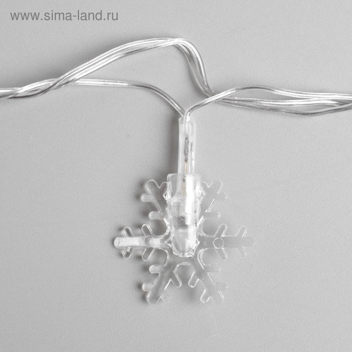 Гирлянда «Нить» 5 м с насадками «Снежинки малые», IP20, прозрачная нить, 20 LED, свечение мульти (RG/RB), мигание, 220 В Гирлянда «Нить» 5 м с насадками «Снежинки малые», IP20, прозрачная нить, 20 LED, свечение мульти (RG/RB), мигание, 220 В