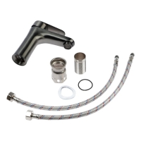 Смеситель для раковины ZEIN Z3768, однорычажный, высота излива 9.5 см, графит Смеситель для раковины ZEIN Z3768, однорычажный, высота излива 9.5 см, графит