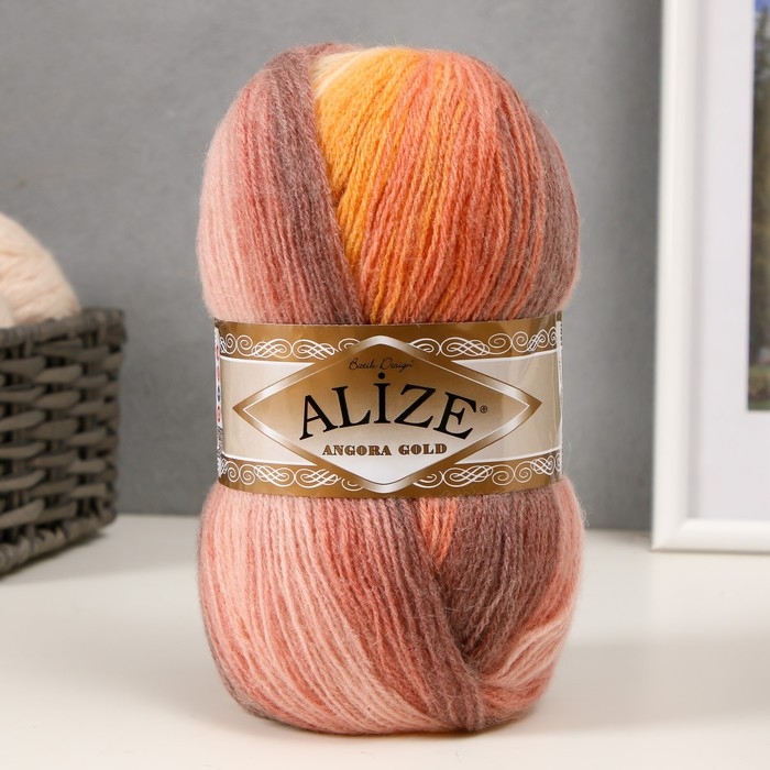 Пряжа Пряжа "Angora Gold Batik" 20% шерсть, 80% акрил 550м/100гр (4741)