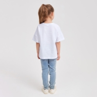 Футболка детская MINAKU Colors, цвет белый/голубой, рост 116