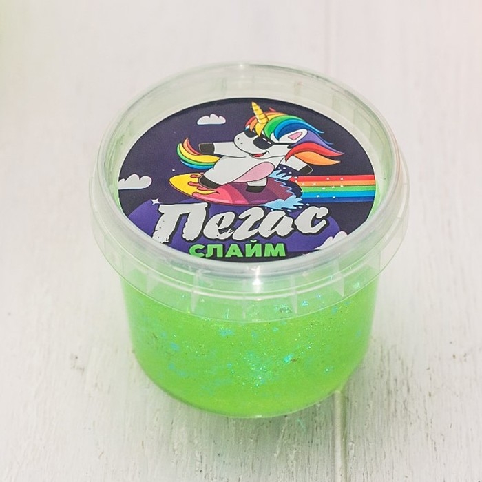 Слайм &laquo;Пегас&raquo; Битое стекло, зелёный, 90 г