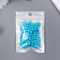 Бусины для творчества пластик "Круглые. Лазурный" d=3-8 мм, набор 10 гр Бусины для творчества пластик "Круглые. Лазурный" d=3-8 мм, набор 10 гр