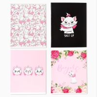 Набор тетрадей 48 листов, в клетку, А5, Коты-аристократы Набор тетрадей 48 листов, в клетку, А5, Коты-аристократы