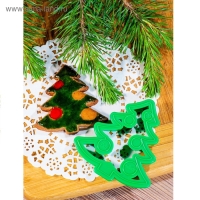 Форма для печенья «Ёлочка», вырубка, штамп, 8,5×8 см, цвет зелёный Форма для печенья «Ёлочка», вырубка, штамп, 8,5×8 см, цвет зелёный