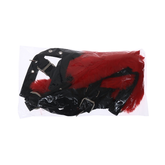 Недоуздок из нейлона с флисовым подкладом, регулируемый размер, черный Недоуздок из нейлона с флисовым подкладом, регулируемый размер, черный