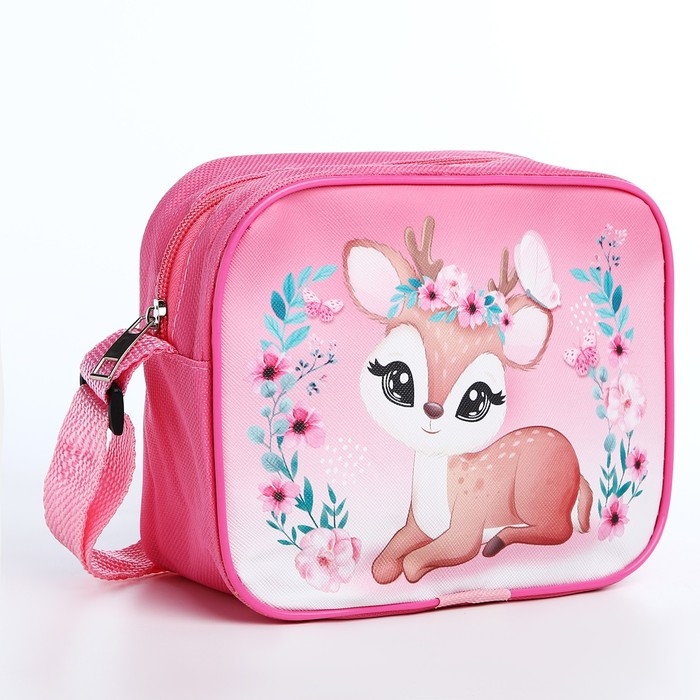 Сумка детская для девочки через плечо Сумка детская для девочки через плечо "Оленёнок" 17х13х5 см