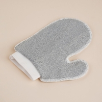 Мочалка-варежка массажная SL Home &laquo;Ортика&raquo;, хлопок, 20&times;17 см, цвет серый