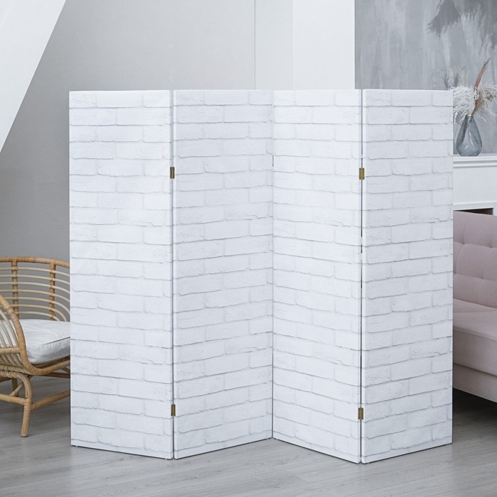 Ширма интерьерная (панель доборная) Ширма интерьерная (панель доборная) "Кирпичная стена", 50 х 160 см (петли в комплекте)