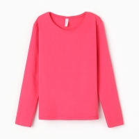 Лонгслив для девочки, цвет яр.розовый, рост 140 Лонгслив для девочки, цвет яр.розовый, рост 140