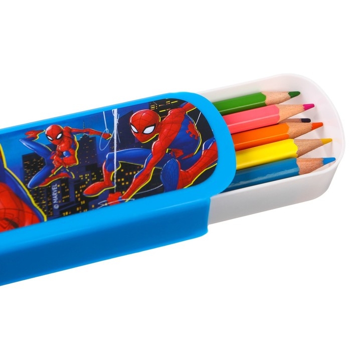 Пенал-футляр пластиковый, 43х200х23 мм, выдвижной, Человек-паук Пенал-футляр пластиковый, 43х200х23 мм, выдвижной, Человек-паук