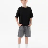 Футболка детская оверсайз Teezer, черная, 8 лет