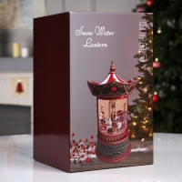 Светодиодная фигура &laquo;Карусель&raquo; 15.4 &times; 25 &times; 15.4 см, пластик, батарейки ААх3 (не в комплекте), USB, свечение тёплое белое