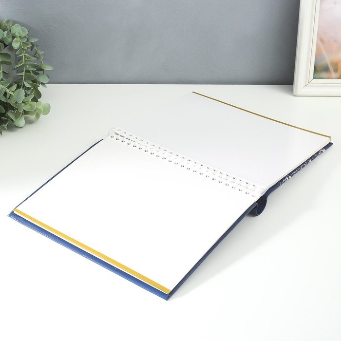 Фотоальбом магнитный 20 листов "Виноградная лоза" серебро 29х24х2 см