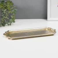 Подставка интерьерная полистоун "Иллюзия. Цветок" золото с патиной 28,5х11х1 см Подставка интерьерная полистоун "Иллюзия. Цветок" золото с патиной 28,5х11х1 см