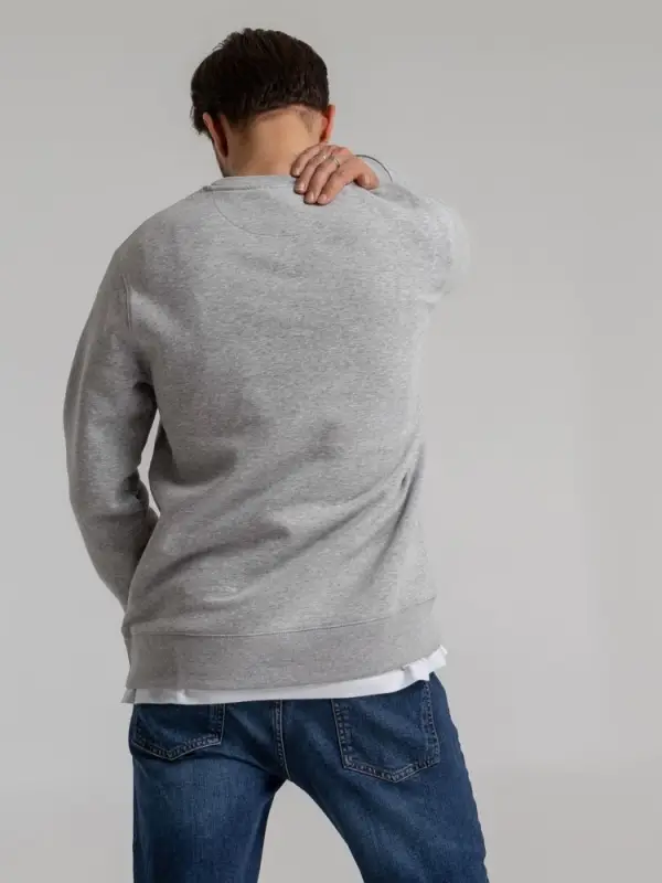 Свитшот унисекс King, серый меланж, размер S