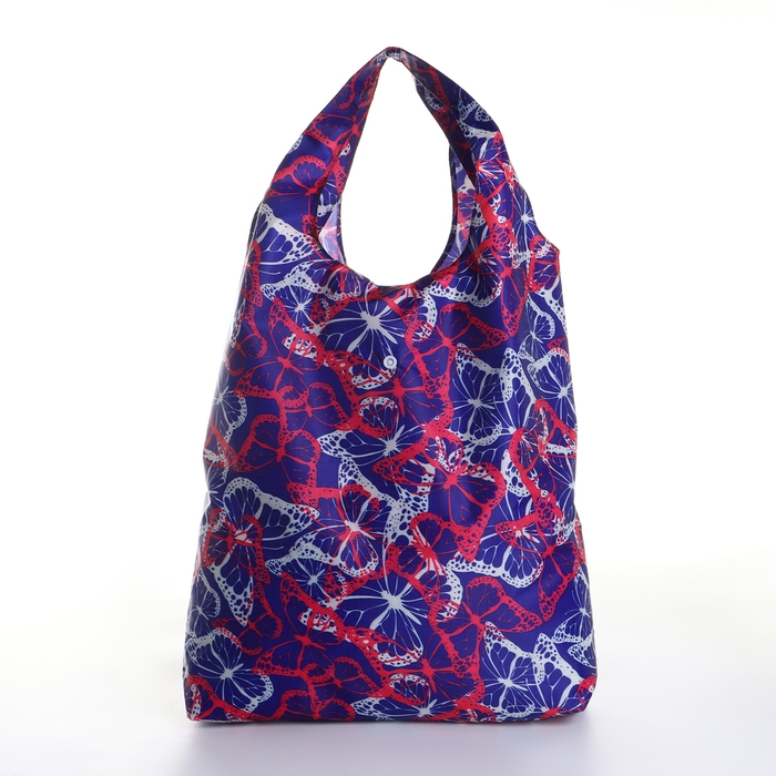 Сумка хозяйственная на кнопке, цвет синий