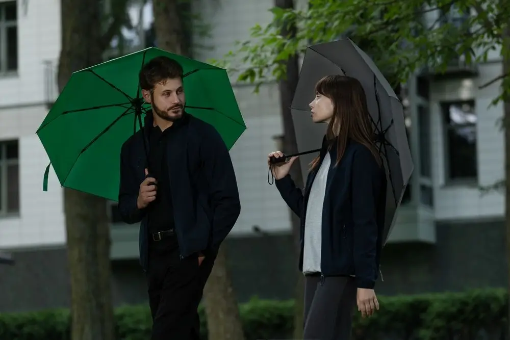 Зонт складной Monsoon, ярко-зеленый Зонт складной Monsoon, ярко-зеленый