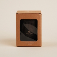 Стакан для кофе с крышкой SL Home, 250 мл, 9,5&times;9,5&times;12,5 см, цвет коричневый