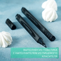 Набор маркеров для украшения десертов, 13,5×6,5×1,5 см, 2 шт, цвет чёрный Набор маркеров для украшения десертов, 13,5×6,5×1,5 см, 2 шт, цвет чёрный