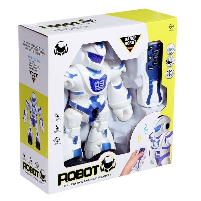 Робот радиоуправляемый &laquo;Танцор&raquo;, световые и звуковые эффекты, работает от батареек, цвет МИКС