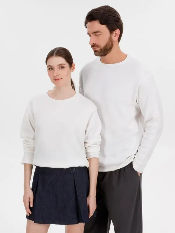 Лонгслив унисекс Siluetti Fuori, молочно-белый, размер S/M