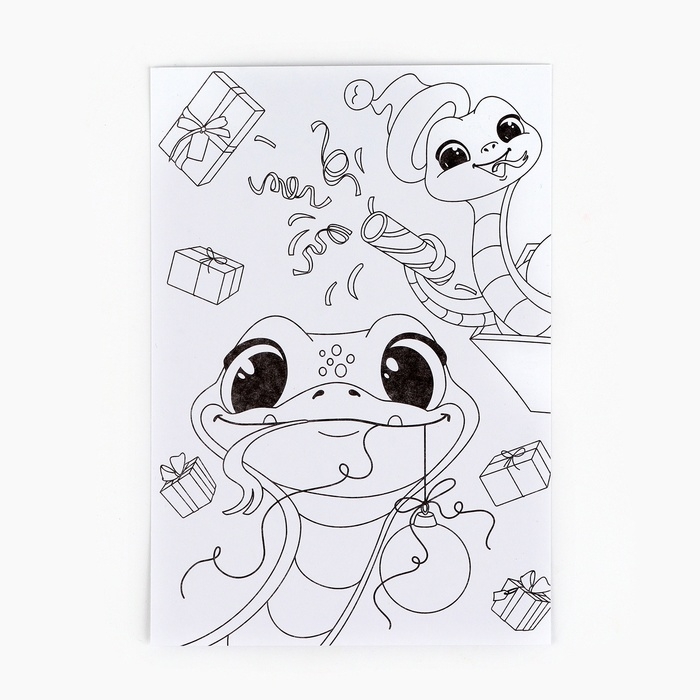 Раскраска антистресс на новый год. Открытки для вдохновения &laquo;В ожидании Нового года&raquo;, А6