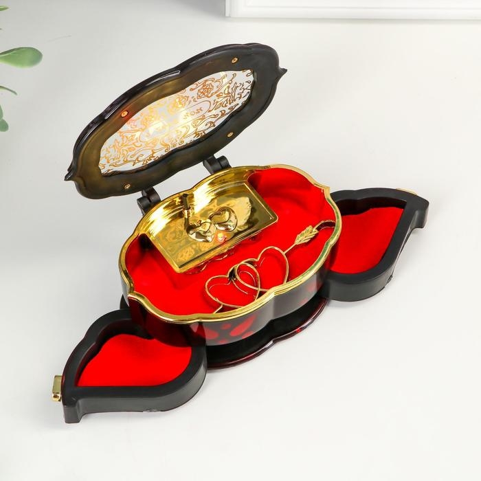 Шкатулка музыкальная Шкатулка музыкальная "Овал с ящиками" 8х11,5 см